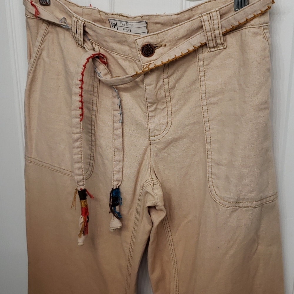 Free People Tie Dye Rust Pants $165 Size 8